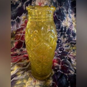 Vintage MCM amber glass vase